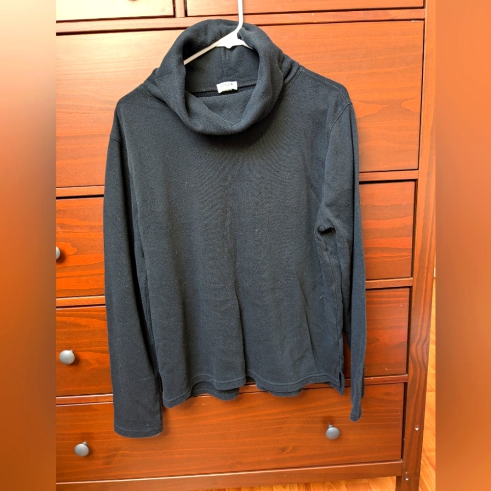 J crew Black sweatshirt. Turtleneck size large